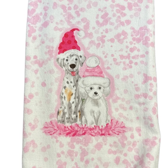 Bows! 🎀 Set of two dish towels w puppies and pink! - Picture 3 of 3